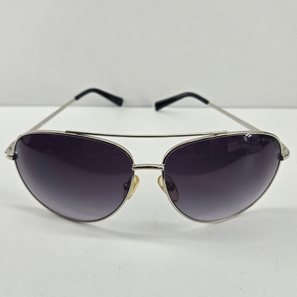 Michael Kors Aviator Sunglasses M3403S 045 Silver Tone Frame Gray Gradient Lense